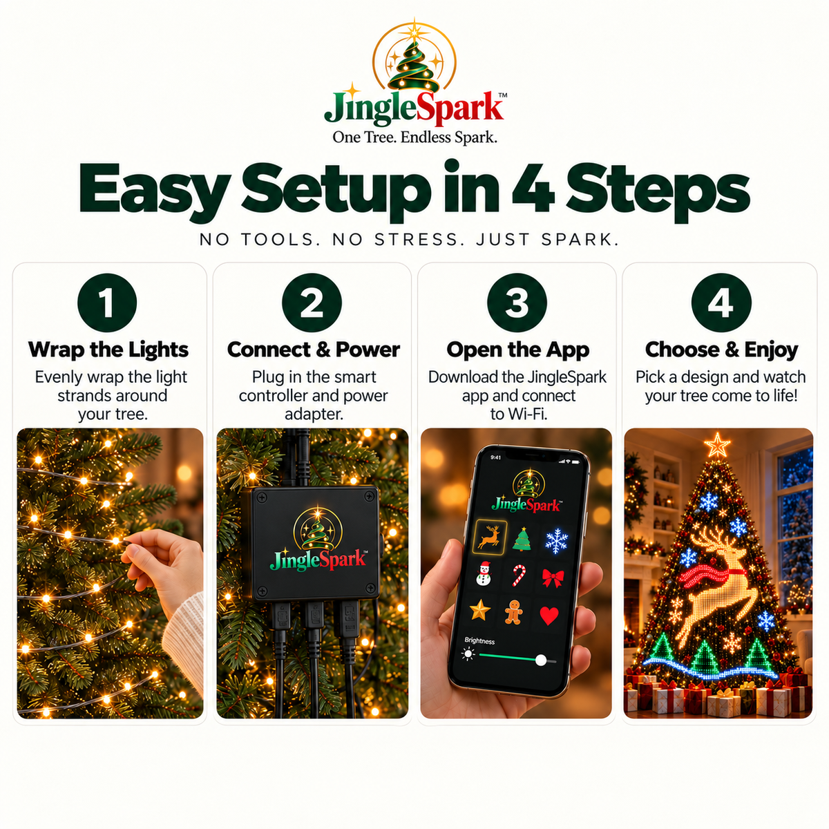 JingleSpark™ — Bring Your Christmas Tree To Life